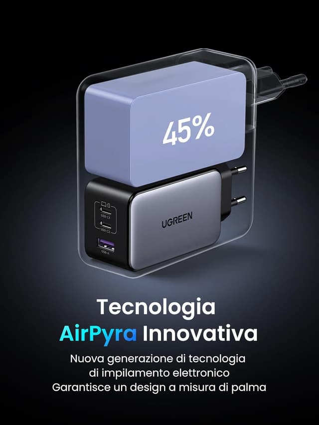 Thumbnail 4 de UGREEN Nexode 100W caricatore USB‑C multiporta per laptop e smartphone 🔌