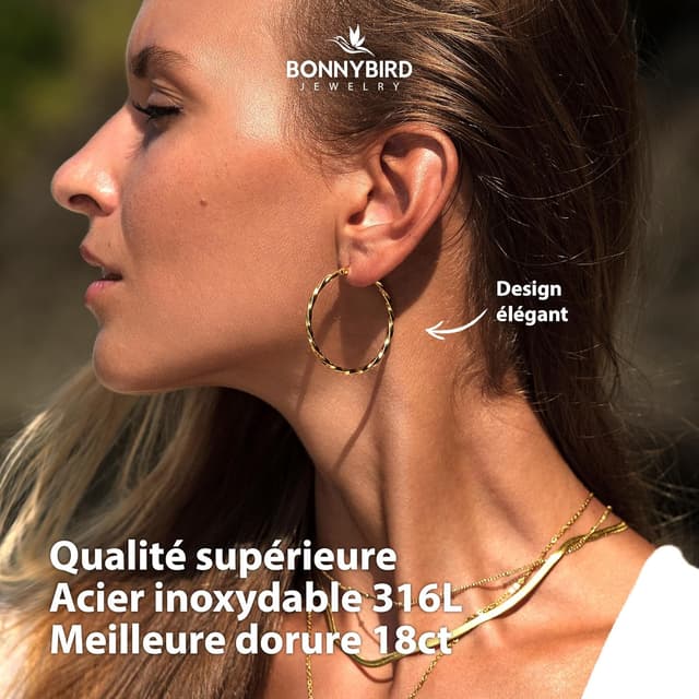 Thumbnail 1 de BONNYBIRD BonnyClassic créoles 40 mm