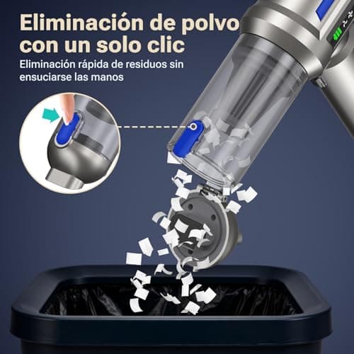 Detalle 2 de Yomile Aspirador de Mano 4 en 1 sin cable 27.000Pa/120W (27000Pa) con batería 9000mAh y USB‑C