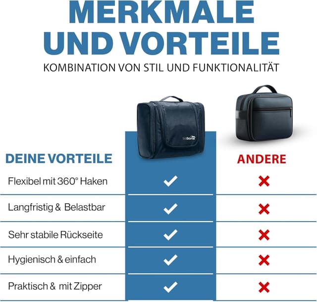 Thumbnail 6 de TRABONA TRABONA Kulturbeutel mit Aufhänger