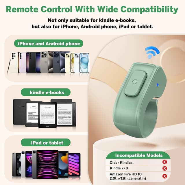 Thumbnail 6 de Page Turner Ring for Kindle Bluetooth Remote 1