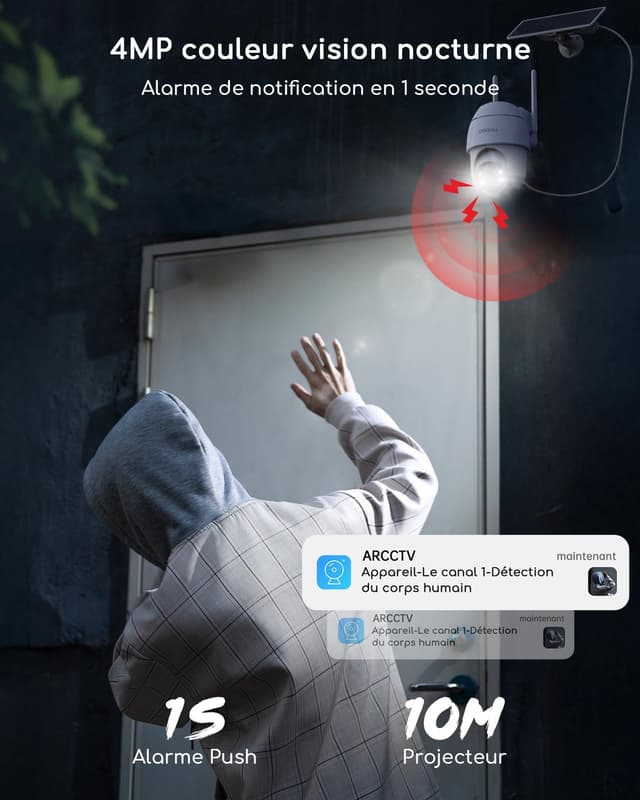 Detalle 2 de COOAU 4MP Surveillance WiFi 2,5K 64 Go