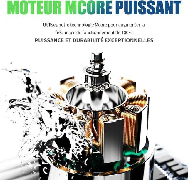 Detalle de Dragonhawk L3 machine à tatouer rotative sans fil (7 courses) avec 2 batteries 2000 mAh