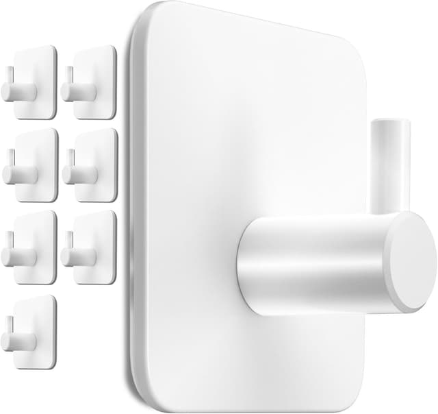 Thumbnail 6 de Menz Ganci Adesivi Bagno – Set da 4 ganci in acciaio inox V2A, per asciugamani e accappatoi senza forare, argento