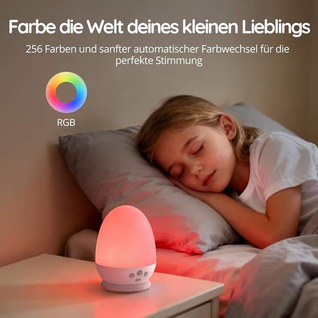 Detalle 2 de JolyWell Nachtlicht mit White Noise 18 Arten