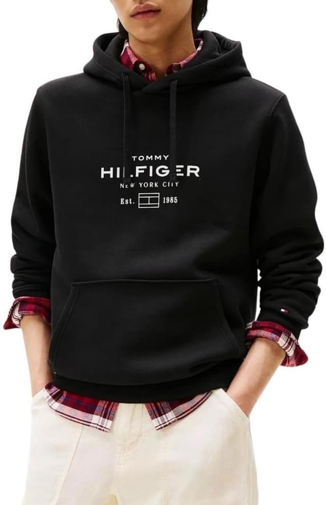 Detalle de Tommy Hilfiger men’s oval graphic hoodie with logo