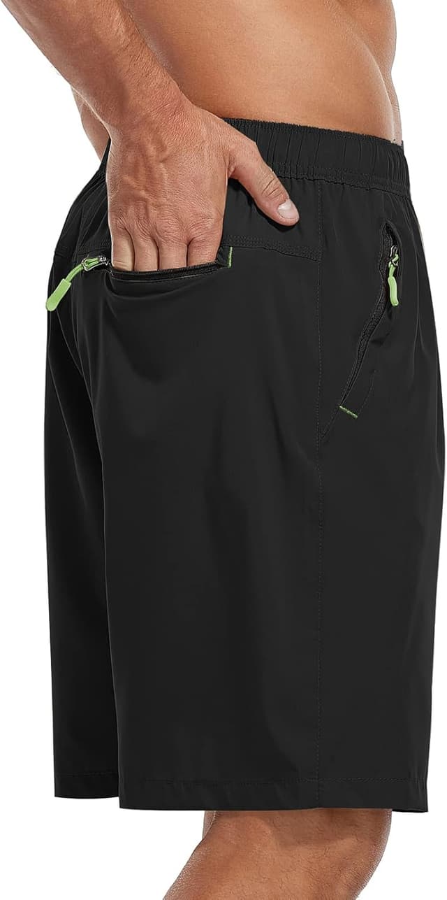 Detalle de SPOSULEI Men’s Athletic Hiking Shorts – Water-Resistant Quick-Dry with Zipper Pockets