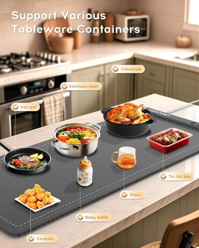 Thumbnail 6 de LBOLHZO Warming Mat 36x16 🍽️