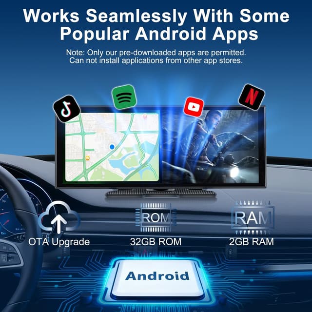 Detalle 2 de 11" CarPlay Screen Wireless Car Stereo