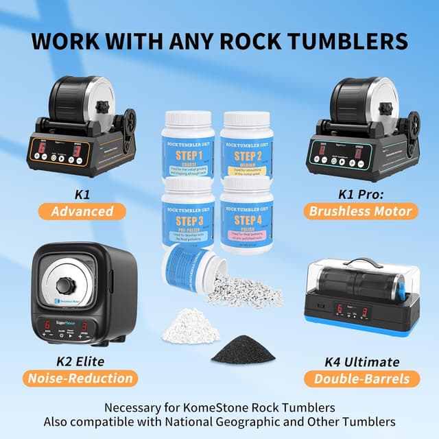 Thumbnail 5 de Rock Tumbler Polishing Grits and Ceramic Media Kit