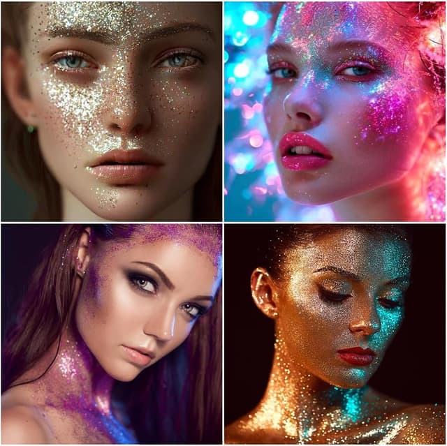 Detalle 2 de LOPHE Roll-On Gel pailleté sirène doré pour le visage, le corps et les cheveux