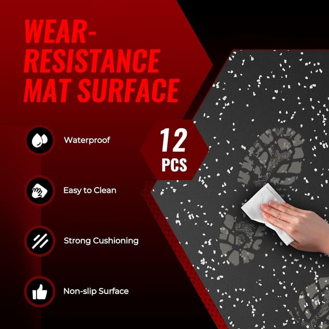 Thumbnail 6 de SUPERJARE Exercise Mats, 48 Sq Ft ⚙