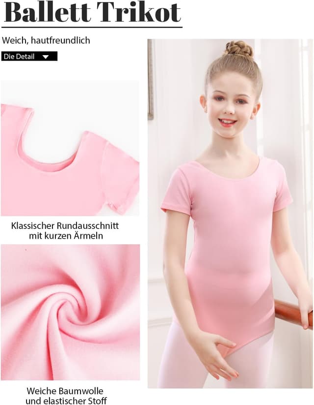 Detalle de Kefiyis Body Danza Classica Cotone Taglia 110-170