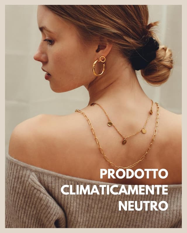 Detalle de GD GOOD.designs Collana con piastrine impermeabile “Multicoins” boho da donna