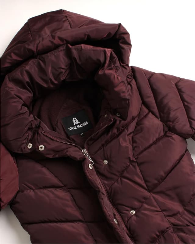 Detalle 2 de Steve Madden Long Puffer Coat heavyweight insulated parka