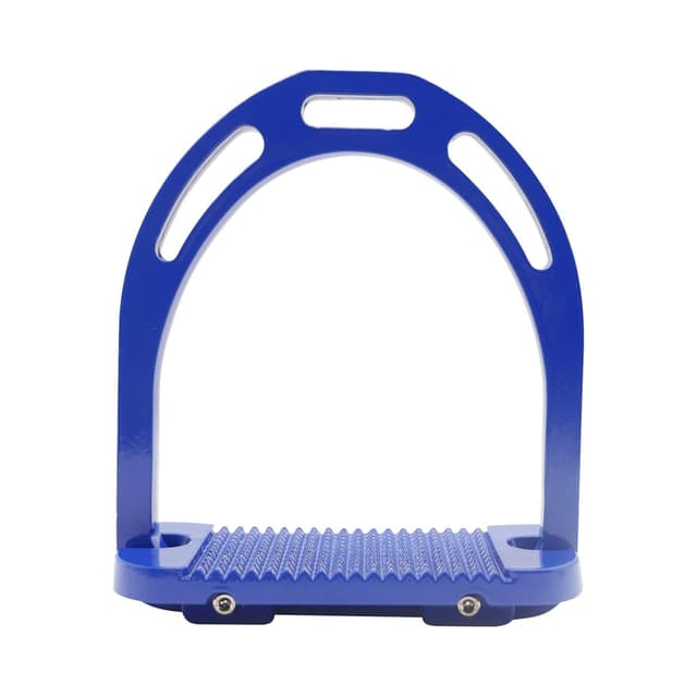 Detalle de AK ultra-light aluminium equestrian stirrups with extra-wide sole (blue, 4.75in)