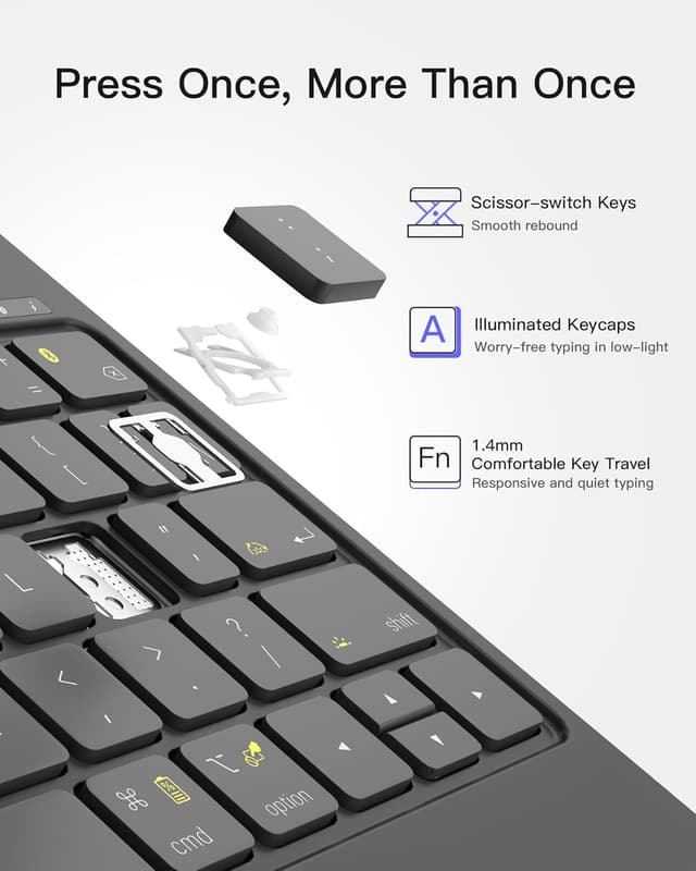 Thumbnail 5 de Inateck Magnetic Keyboard Case for iPad 11" 7‑colour backlight