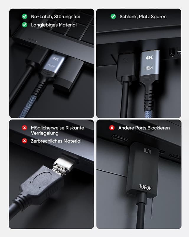 Thumbnail 5 de Highwings DisplayPort-auf-HDMI Kabel 1,8 m