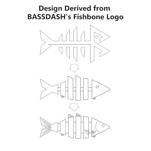 Thumbnail 6 de BASSDASH Bone Swimbait 3.7in hard fishing lure 🎣