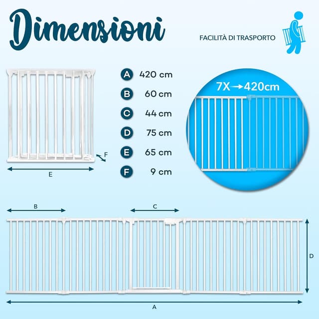 Thumbnail 4 de KIDUKU Barriera di Sicurezza 420 cm Camino