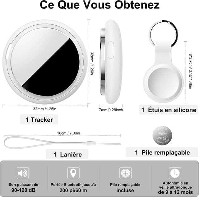 Thumbnail 5 de Bnlei Air Tracker Tag traceur Bluetooth 100 dB