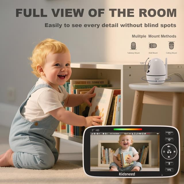 Detalle de Kidsneed Baby Monitor 5 inch 720P