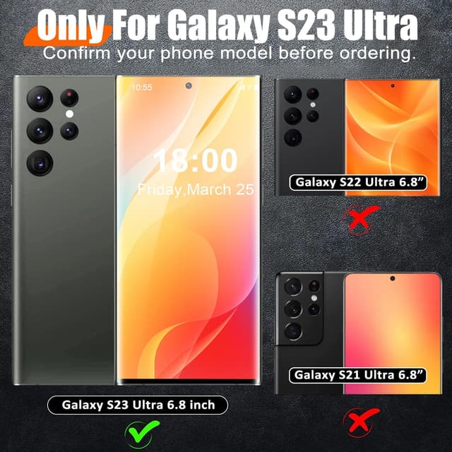 Thumbnail 6 de Giyer Handyhülle für Samsung Galaxy S23 Ultra 5G mit 360° drehbarem Metall-Ring-Ständer (blau)