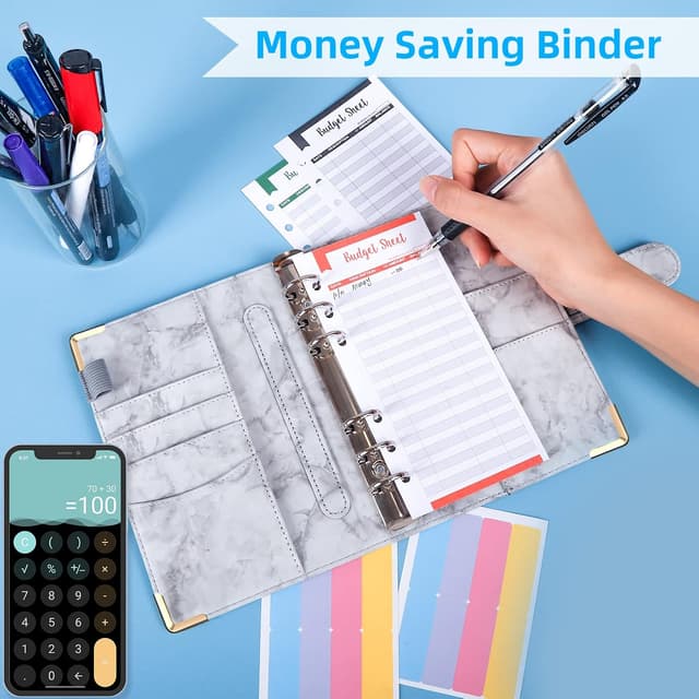 Detalle 2 de Raccoglitore ad anelli A6 30 pezzi con buste ed etichette 🗂