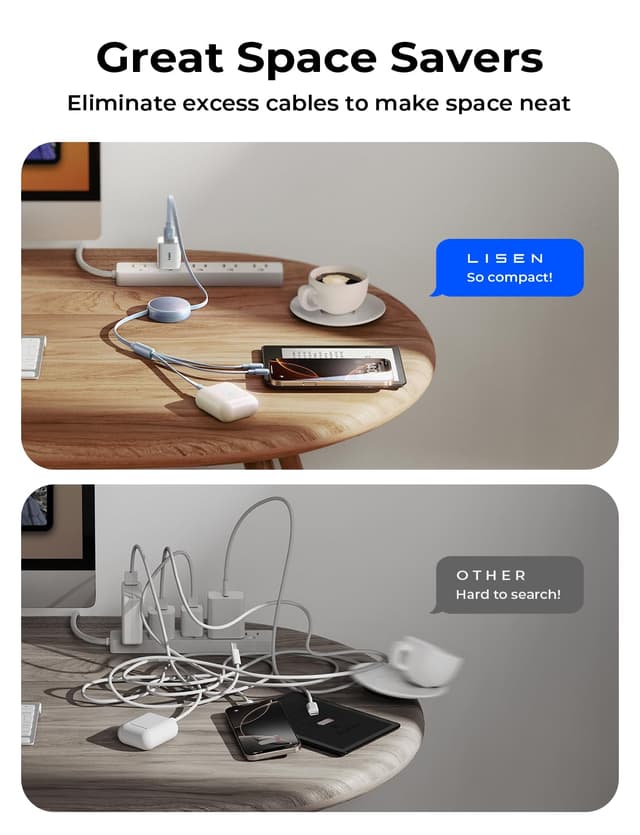 Detalle 2 de LISEN Multi Charger Cable 3 in 1