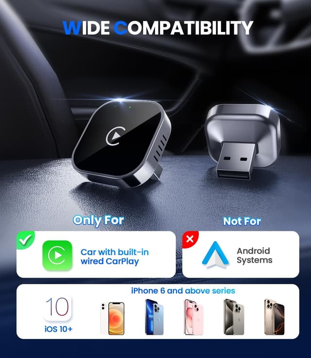 Thumbnail 6 de Teeran Wireless CarPlay Adapter for iPhone (2026 Upgraded) — mini plug & play for factory-wired Apple CarPlay