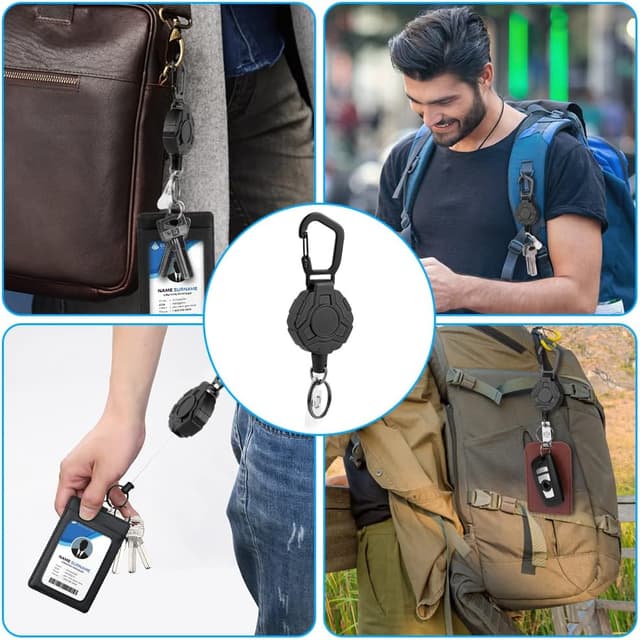 Thumbnail 6 de Vicloon Portachiavi Retrattile 60 cm Nero