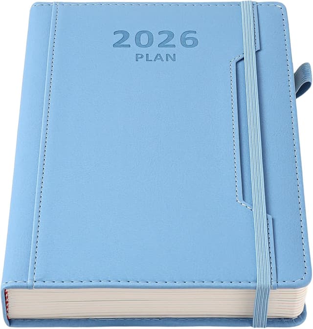 Detalle 2 de Agenda académique 2026 A5, une page par jour, janvier à décembre 2026 — couverture rigide avec porte-stylo