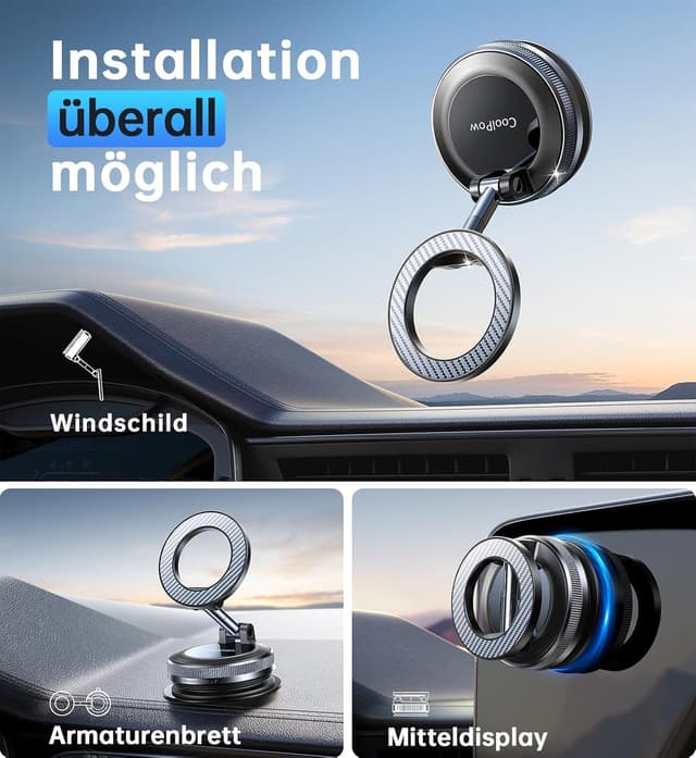 Detalle 2 de Coolpow Magsafe Handyhalter mit 360° Drehung