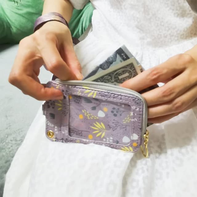 Thumbnail 3 de Portefeuille à lanière tendance Motif floral rose pour femme