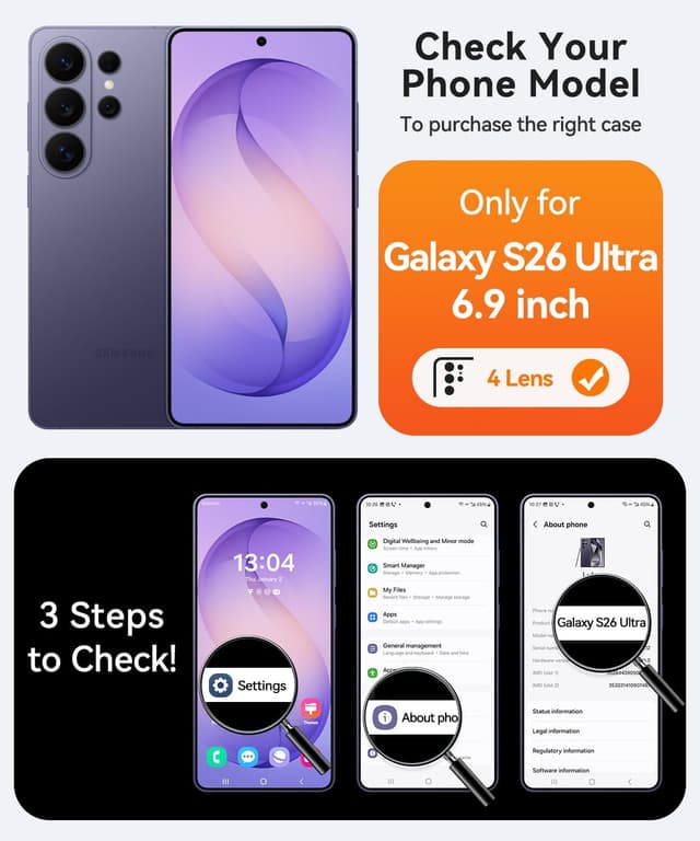 Detalle de CANSHN Hülle für Samsung Galaxy S24 Ultra mit Ständer, MagSafe-kompatibel – transparent