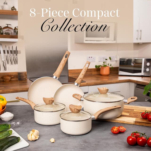 Detalle 2 de Non stick cookware set by Nuovva 8 piece
