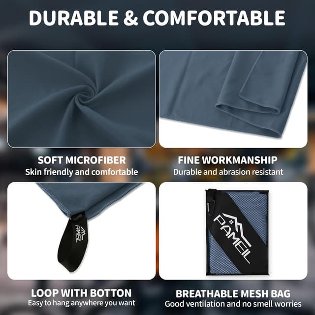 Thumbnail 4 de Pameil Microfibre Towel 3 Set Navy