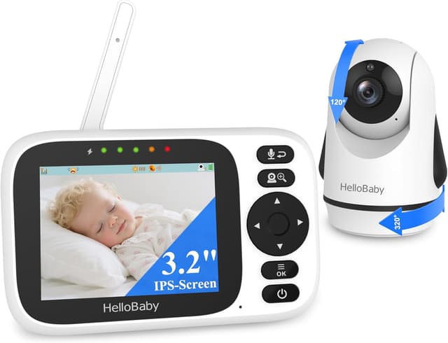 Detalle de HelloBaby HB6339 3.2in baby monitor