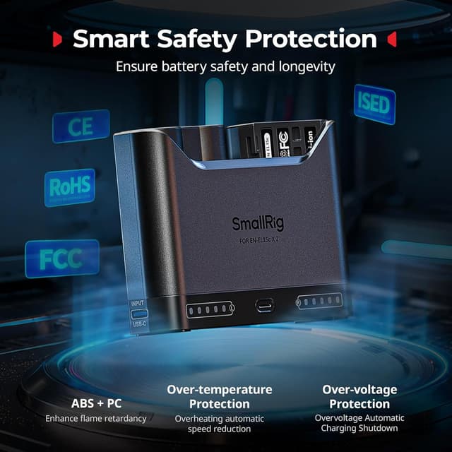 Thumbnail 6 de SmallRig EN-EL15c Battery Charger (Dual Slot) with 22.5W USB-C for Nikon Z & D series