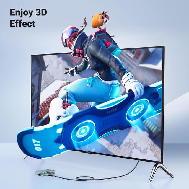 Detalle 2 de UGREEN Mini HDMI to HDMI 2.1 Cable 2m 48Gbps