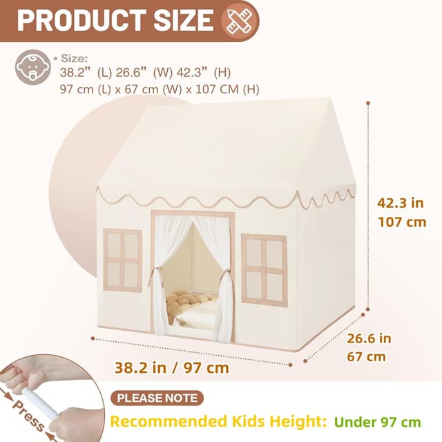 Detalle 2 de Senodeer Kids Play Tent Indoor