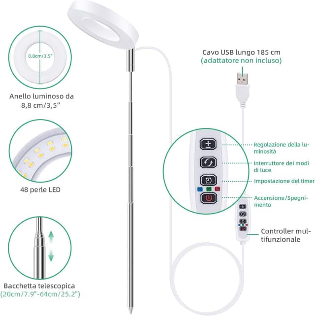 Thumbnail 1 de Mcbazel Lampada per Piante da Interno 61,5 cm