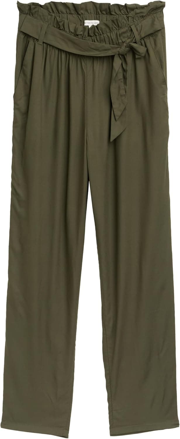 Detalle de TOM TAILOR pantaloni larghi slim fit da donna con elastico