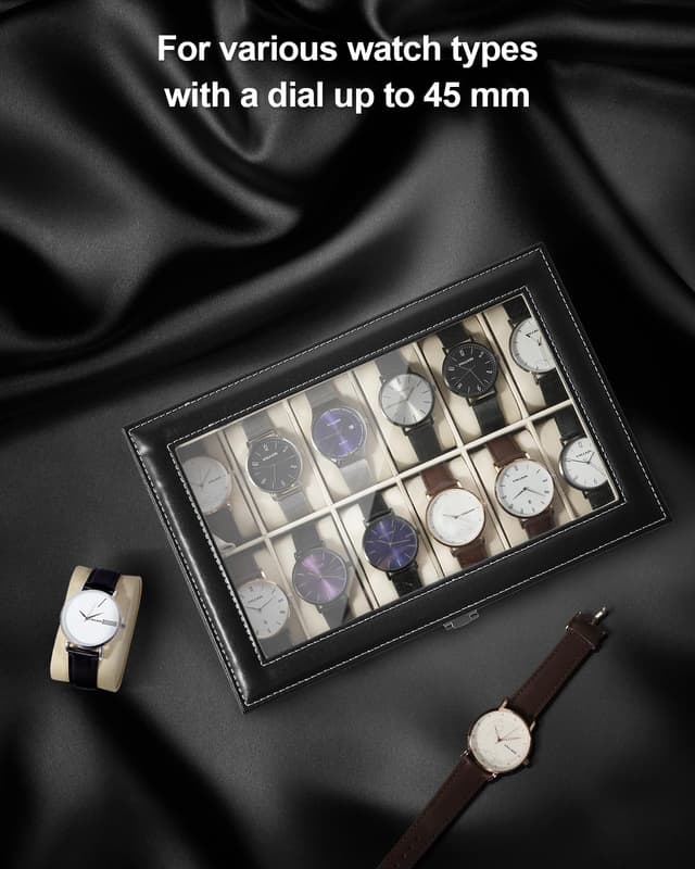 Thumbnail 4 de Uten Caja de Relojes con 12 Rejillas y Cristal 🕰