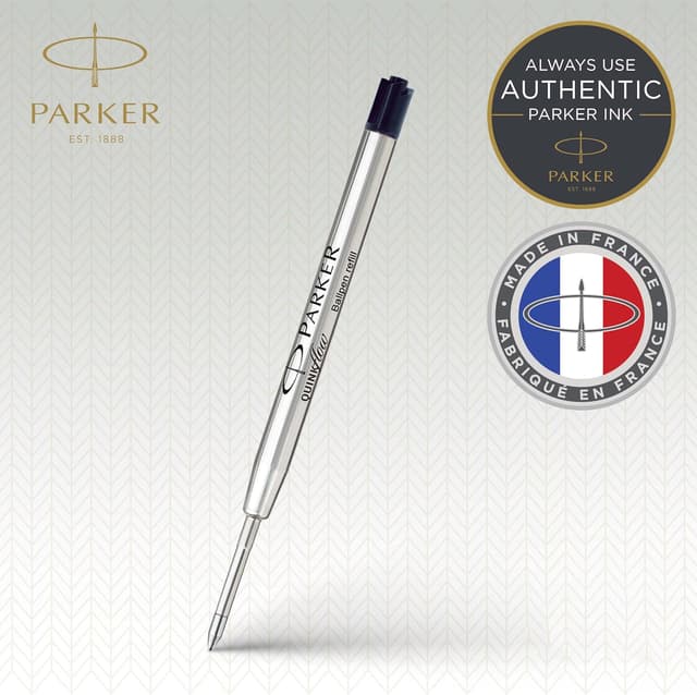 Detalle 2 de Parker Ballpoint Refills Medium Black QUINKflow 10