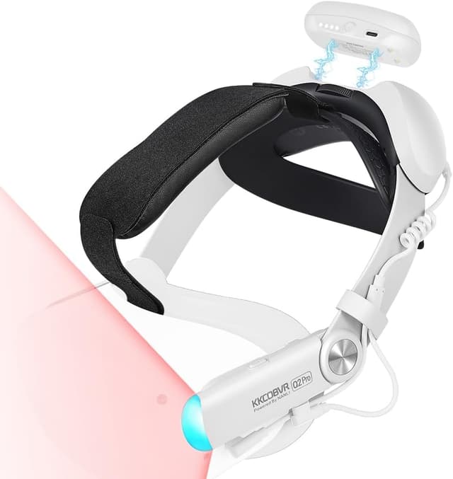 Detalle de kkcobvr KKCOBVR IR Battery Elite Head Strap with 10000mAh Power Pack for Meta/Oculus Quest 2