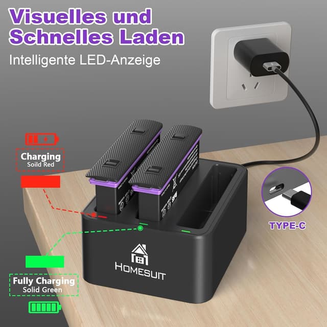 Detalle 1 de Insta 360 X4 Ersatzakku Set mit 2500 mAh