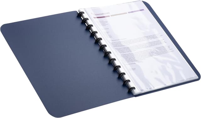 Detalle 2 de Oxford Ring-Mappe A4 manageMe mit Vario-Zipp und 25 glasklaren Hüllen (5er-Set), dunkelblau