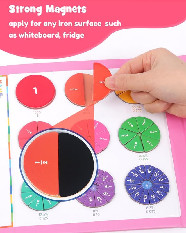 Detalle de D-FantiX magnetic fraction puzzle set