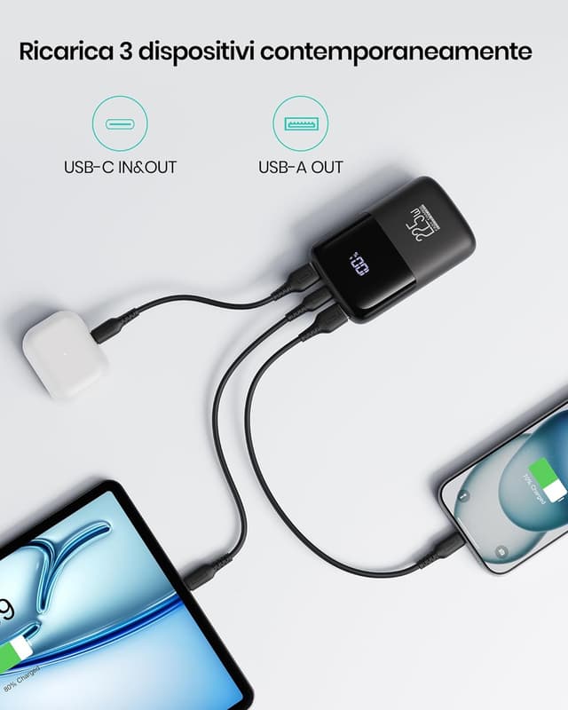 Thumbnail 4 de INIU Power Bank 10000mAh ricarica rapida 22,5W